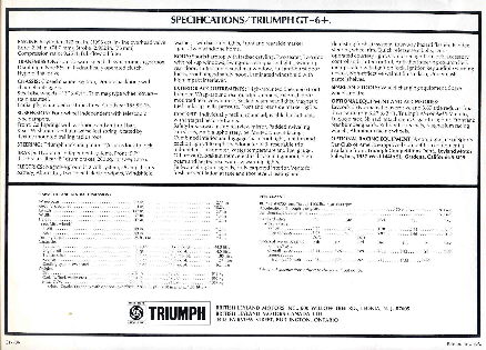 Triumph- GT6 + (USA/Can)  (Rückseite)